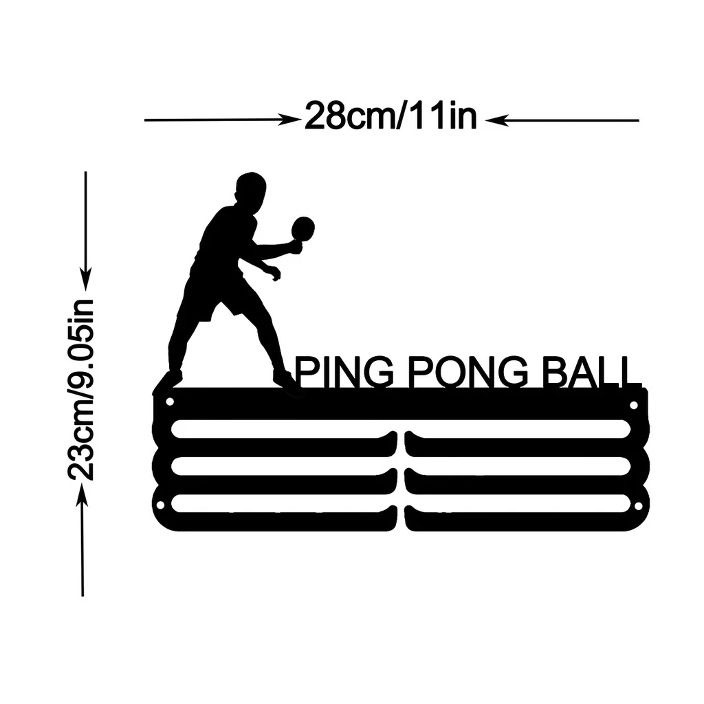 Table Tennis Dimension - CIFBUY Metal Wall Art Sports Medal