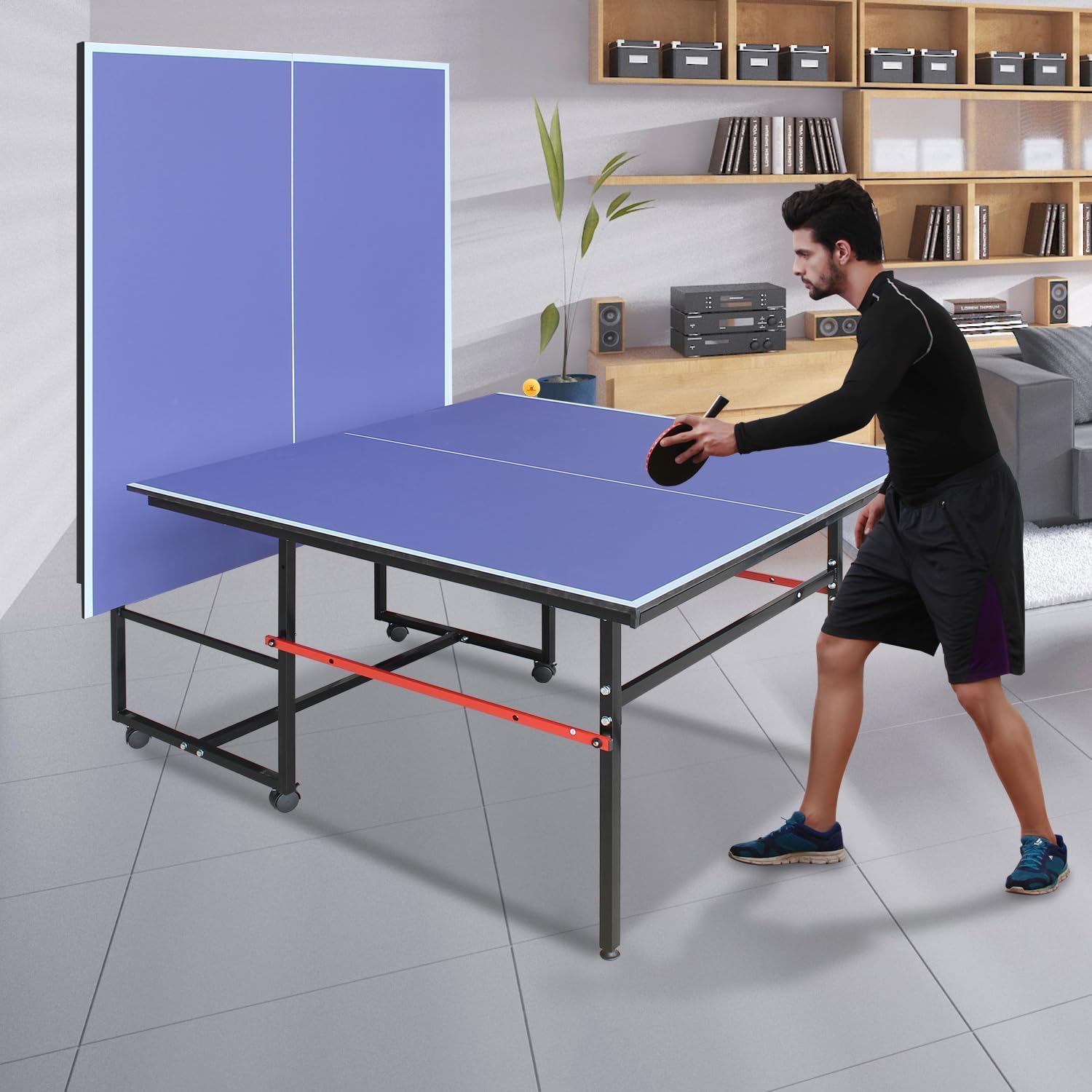 8 ft Portable Ping Pong Table， - Table Tennis How To Play 评论和价格