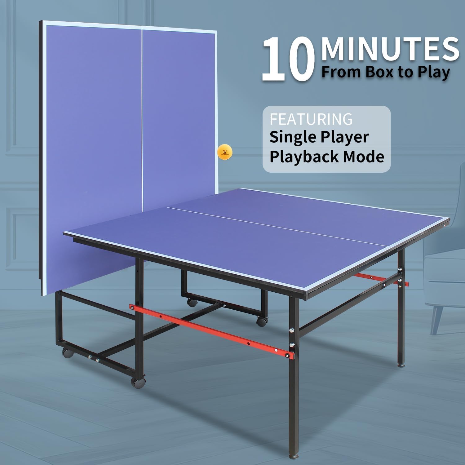 8 ft Portable Ping Pong Table， - Table Tennis How To Play 评论和价格