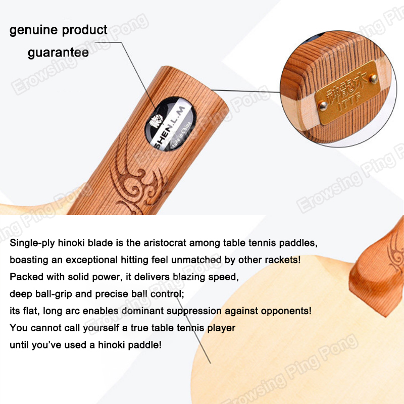 1-Ply Hinoki Table Tennis Blad - Table Tennis Racket 评论和价格