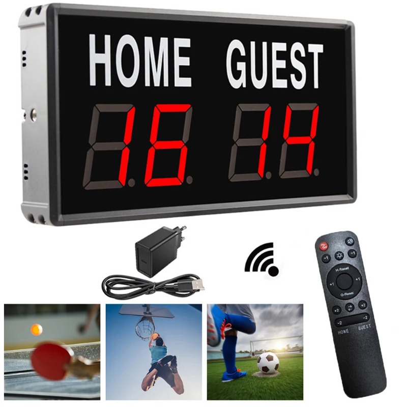 4-Digit LED Electronic Scorebo - Table Tennis Scoreboard 评论和价格
