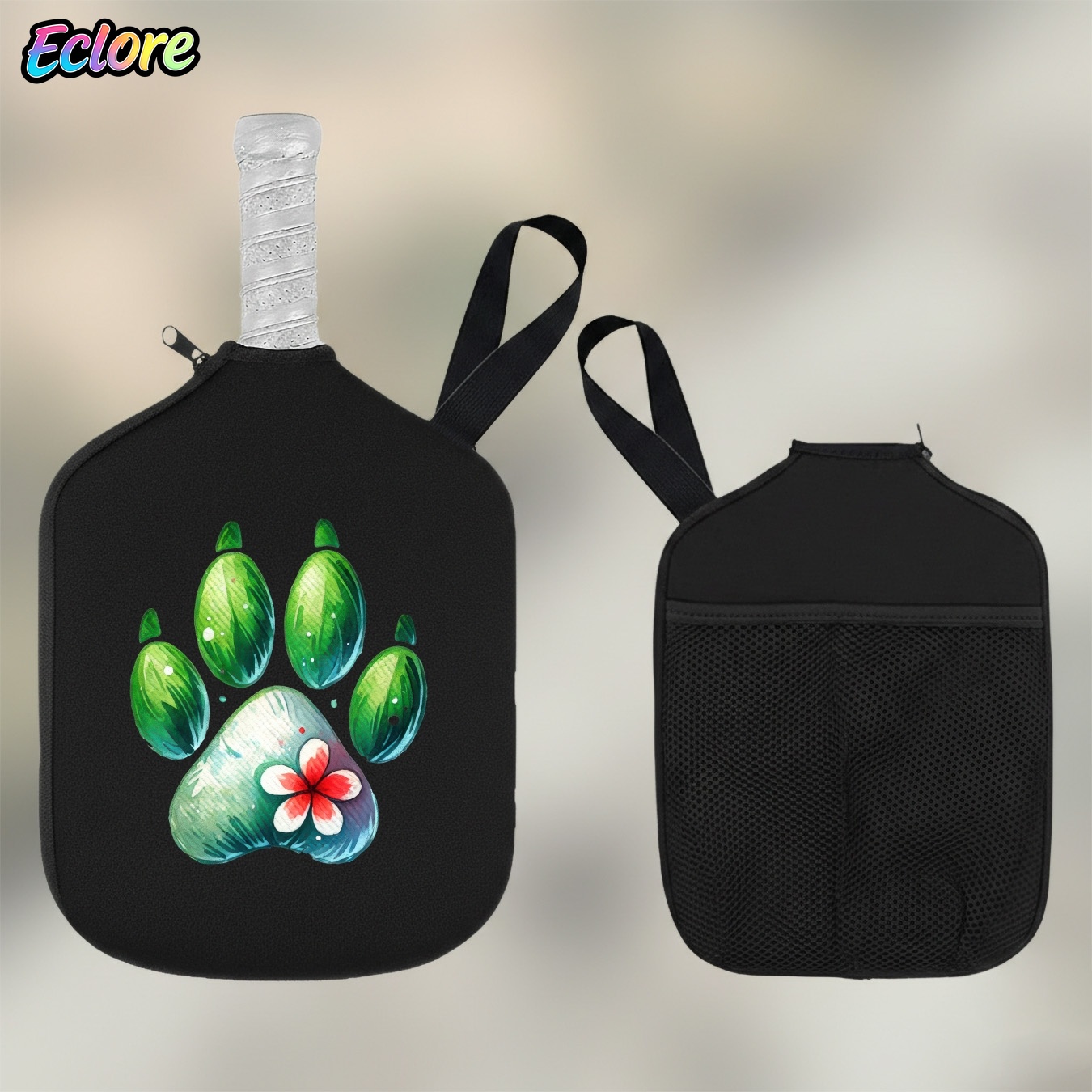 Green Watercolor Paw Print Pad - Table Tennis Racket 评论和价格